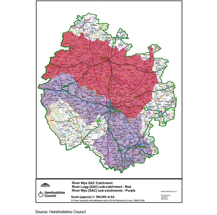 River Wye Catchment. Source: Herefordshire Council